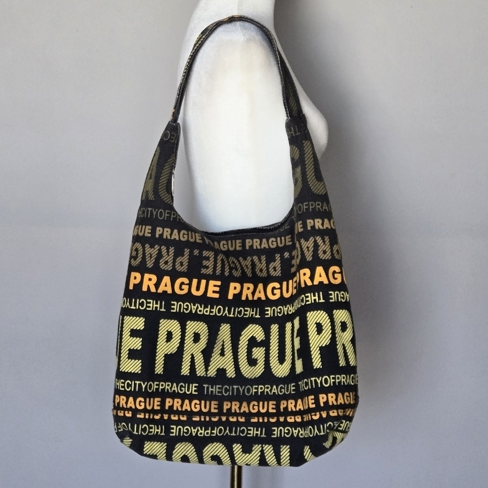 Robin Ruth Prague Central Europe Black and Cream  Women's Boho Hobo Bag O/S